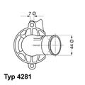 Thermostat Kühlmittel BorgWarner (Wahler) 4281.87D für CHRYSLER CROSSFIRE CLK SL