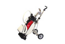 Golfer Geschenk Golf Cart Golf Bag + 3 Golfschläger als Kugelschreiber Cady NEU