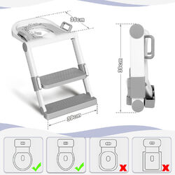 Toilettentrainer Toilettensitz Kinder mit Treppe Baby Lerntöpfchen WC Sitz Baby