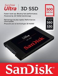 SanDisk Ultra 3D NAND 500GB SATA-III 2,5" SSD Laufwerk 560MB/s Lesen / 530MB/s Schreiben