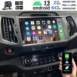 9" 2+64G Für Kia Sportage 2010-16 Autoradio Android 13 Carplay GPS WIFI RDS +KAM