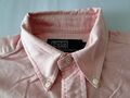 Ralph Lauren Classic Fit Herren Hemd Langarm Rosa  Unifarben Gr. 16 / L