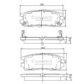 Bremsbelagsatz Scheibenbremse NIPPARTS J3619001 für TROOPER U99 U92 ISUZU OPEL 3