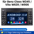 4Kern 2+32G Autoradio GPS Navi Für Mercedes Benz A/B W169 W245 Viano Android 13