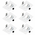 6x Einbau Strahler Rahmen eckig quadratisch Decke LED Halogen Leuchte SEBSON