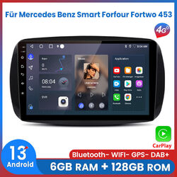 Für Smart Forfour Fortwo 453 ﻿Carplay Android Autoradio GPS NAVI BT DAB+ 6+128GB