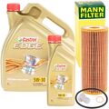 6L CASTROL EDGE M 5W30 + SCHRAUBE + MANN ÖLFILTER BMW 1ER 3ER 5ER M47 D20 M47 N2