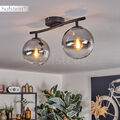 Schlaf Wohn Zimmer Beleuchtung modern Decken Leuchte Kugel Lampe Glas 2-flammig
