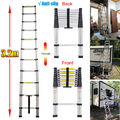 Alu-Teleskopleiter max. 3.2m lang Anlege Klapp-Mehrzweck-Leiter 150kg Tragfähig