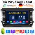 7'' Android 13 Autoradio Carplay GPS Navi RDS Für VW Touran Golf 5 6 Polo 1+32GB