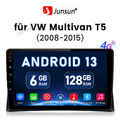 6+128GB Android 13 Autoradio Für VW T5 Multivan GPS Navi Apple Carplay NAVI DAB