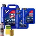 Motoröl 0W30 LIQUI MOLY Synthoil Longtime Plus 8L +MANN Ölfilter +Spülung