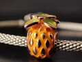 Charms Ananas Anhänger Silber 925 Armband Obst Tropical Gesund Urlaub Bead Gold