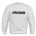 Sweatshirt Sweater #Norman für Damen Herren Kinder Farben Schwarz Weiss