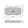 1x ORIGINAL® Metelli 22-0645-0 Bremsbelagsatz, Scheibenbremse Vorne, exkl.
