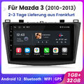 9" 32G Autoradio Android 12 GPS Navi RDS USB WIFI DAB+ Für Mazda 3 BL 2010-2013