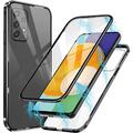 360° Schutz Hülle für Samsung Galaxy A23 5G Magnet Echt Glas Case Handy Tasche