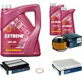 BOSCH Inspektionspaket 7 L MANNOL Extreme 5W-40 für Nissan Qashqai II 1.2 DiG-T