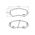 1x Bremsbelagsatz, Scheibenbremse BREMBO P 37 007 passend für CHRYSLER JEEP