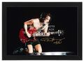 ANGUS YOUNG AC/DC SIGNED PRINTED PHOTO PRINT FRAMED OPTION AUTOGRAPH MUSIC