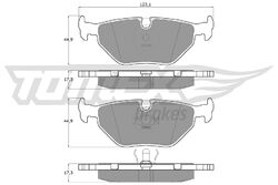 TOMEX Brakes Bremsbelagsatz Scheibenbremse TX 10-70 für BMW 5er E34 Touring 7er