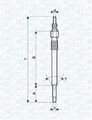 Glühkerze Metall- 062900050304 MAGNETI MARELLI für VW LT 28-46 II Kasten