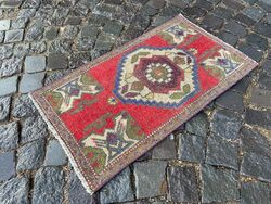 Kleiner Teppich Fußmatte Badematte Wollteppich Oushak Teppich Traditioneller ...