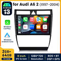 Android 13 CarPlay Für Audi A6 1997-2005 S6 RS6 9"Autoradio GPS Navi BT WiFi DAB