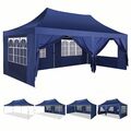 3x6m/3x3m Pavillon Wasserdicht Gartenzelt Partyzelt Faltpavillon Pop-up Pergolen