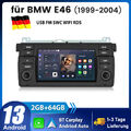 7''Für BMW E46 3er 318 320 325 M3 Carplay Autoradio Android 13 GPS Navi RDS SWC