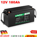 12V 180Ah Lithium Batterie LiFePO4 Akku BMS für Wohnmobil Solaranlage Boot RV DE
