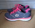 UK Größe 8 Skechers Damen Ladies Grau Rosa Sneaker Turnschuhe EU 41 Leicht