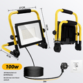 50W-200W LED Fluter Flutlicht Gelb Stativ Stecker Baustrahler Scheinwerfer NEU