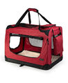 B-Ware: lionto Hundetransportbox Hundetasche Hundebox faltbar M Rot