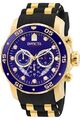 Invicta Pro Diver Herrenuhr Taucheruhr SCUBA 48mm Gold Schwarz Blau Luxusuhr