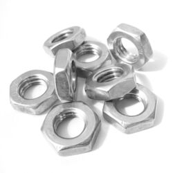 Sechskantmuttern niedrig Flach 439 Edelstahl VA M2 M2,5 M3 M4 M5 M6 M8 M10 M12