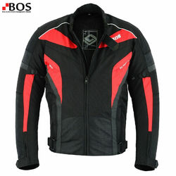 Herren Textiljacke kurze Motorradjacke Sommer mit CE-Rüstung wasserdicht Neu