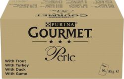 PURINA GOURMET Perle Exquisite Stripes Cat Food Wet Varieties Mix 96 Pack (96 x