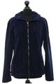 Schöffel Celine Damen Fleecejacke Jacke 44 blau dunkelblau Zip Kapuze Fleece