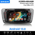 8-Kern Android 13 DAB+ Autoradio Navi 4+64GB CarPlay Wifi DSP DVD Für SEAT IBIZA