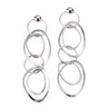 Damen Silber Ohrschmuck Ohrhänger 925 Sterling Silber ohrringe rhodiniert 60mm