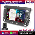 DAB+ 2+64G Android Radio Carplay Für VW Golf 5 6 Polo T5 Touran Passat GPS Navi