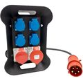 Stark-Strom-Station 32A 16A 400V 230V Bau-Strom-verteiler FI IP44 Schuko 5-polig