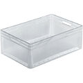 Lagerkiste Transportbox Euro Box Stapelbox transparent 60x40x22 cm, 46 Liter 