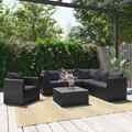 Gartensofa mit Auflagen Sessel Gartenmöbel Sofa Lounge Poly Rattan vidaXL