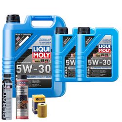 Motoröl 5W30 LIQUI MOLY Longtime Hightech 7L+HENGST Ölfilter +Spülung +Cera Tec