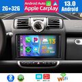 DAB+ Android 13 Für Smart Fortwo 451 2005-2010 Autoradio GPS Navi CarPlay 2+32GB