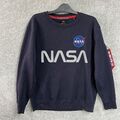 Alpha Industries Pullover Herren Extra Large NASA Navy Blau XL Flight Sweater