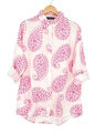 ANISTON Damen Bluse Hemdbluse Longbluse Paisley weiß 42 44 NEU B7