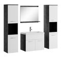 Badezimmer Badmöbel set Montreal XL 60 cm Waschbecken Hochschrank Waschtisch